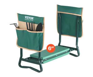 VEVOR Inginocchiatoio Sedile da Giardino, 152 mm Larghezza, Sgabello Robusto Giardino Pieghevole con 2 Borse per Attrezzi, Allevia Dolore al Ginocchio alla Schiena, Panca Giardino Portatile