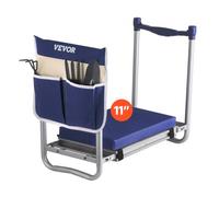 VEVOR Inginocchiatoio Sedile da Giardino, 279 mm Larghezza, Sgabello Robusto Giardino Pieghevole, Allevia Dolore al Ginocchio alla Schiena, Panca Giardino Portatile con 1 Borsa per Attrezzi