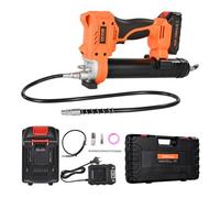 VEVOR Ingrassatore a Batteria Senza Fili, Pressione Massima 55 MPa Ingrassatore Elettrica, Batteria 2,0 Ah e Luce LED, Custodia per Trasporto, Grilletti a Velocità Variabile, Ingrassaggio di Macchine