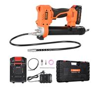 VEVOR Ingrassatore a Batteria Senza Fili, Pressione Massima 55 MPa Ingrassatore Elettrica, Batteria 2,0 Ah e Luce LED, Custodia per Trasporto, Grilletti a velocità Variabile, Ingrassaggio di Macchine