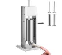 VEVOR Insaccatrice Manuale Verticale per Salsiccia in Acciaio Inossidabile 5Litri, Macchina per Insaccare Salsicce in Modo Manuale Capienza da 5L in Acciaio Inossidabile 4 Tubi di Riempimento Inclusi