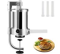 VEVOR Insaccatrice Manuale Verticale per Salsiccia Morsetto Tavolo Acciaio Inox 1,5L, Macchina per Insaccare Salsicce Manuale da Tavolo Capienza da 1,5L in Acciaio Inox 3 Tubi di Riempimento Inclusi