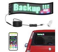 VEVOR Insegna luminosa a LED programmabile flessibile, cartellone scorrevole a colori P5, pannello pubblicitario, controllo app Bluetooth, per negozio, bar, pubblicità, 38x10 cm