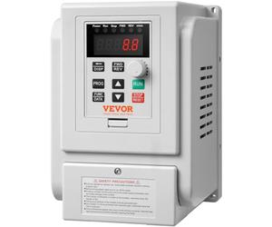 VEVOR Inverter Azionamento a Frequenza Variabile 2,2kW, Regolatore Convertitore Frequenza 3CV 10A 0-400Hz VFD Ingresso Monofase Uscita Trifase Regolatore Inverter di Controllo di Velocità del Motore
