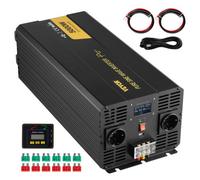 VEVOR Invertitore a Onda Sinusoidale Pura, 5000 W Invertitore di Potenza, DC 12 V a AC 230 V Invertitore per Auto con Schermo LCD Porta USB, Telecomando, per Camper Sistema Solare Viaggio Campeggio