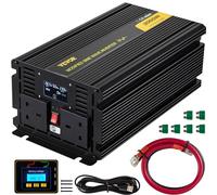 VEVOR Invertitore Onda Sinusoidale Modificata Potenza 3000W a 6000W Trasformatore Tensione 24V CC a 240V CA, Inverter Sinusoidale Modificata con Schermo LCD, Telecomando LCD con Cavo e Manuale Utente