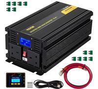 VEVOR Invertitore Onda Sinusoidale Modificata Tensione da 12V CC a 240V CA Convertitore Modificata Potenza 3000W a 6000W, Inverter Onda Modificata con Schermo LCD, Telecomando LCD con Cavo e 4 Viti