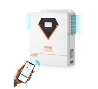 VEVOR Invertitore Solare Ibrido, Invertitore per Sistema Fuori Rete di Potenza a Onda Sinusoidale Pura Tutto in Uno, 24 V CC 220/230 V CA, 3500 W, con Regolatore Solare da 100 A Integrato