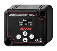 VEVOR Isolatore di Batteria Doppia Relè Sensibile alla Tensione VSR Manuale e Automatico con Schermo LCD 12 V 140 Amp, Isolatore di Batteria per Auto, Camion, Camper, UTV, ATV, Barca