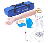 VEVOR Kit per Pratica di Prelievo, Kit di Formazione per Venipuntura endovenosa IV, Kit per Braccio per Pratica per IV ad Alta Simulazione con Borsa per il Trasporto, Pratica e Abilità IV Perfette