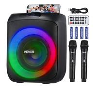 VEVOR Karaoke Macchina 2 Microfoni Wireless Altoparlante Bluetooth da 165 mm