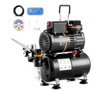 VEVOR Kit Aerografo Compressore Aria 2 Ventola Serbatoio Aria da 3,5 Litri