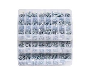 VEVOR Kit Assortimento di Bulloni Dadi da 2250 pezzi, Viti per Macchine Metriche Rondelle Piatte, Acciaio Legato M3/M4/M5/M6/M8, Kit di Viti Dadi per Assemblaggio di Mobili Attrezzature, Fai da te