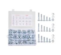 VEVOR Kit Assortimento di Bulloni Dadi da 566 pezzi, Viti Imperiali e Rondelle Piatte, Acciaio Inox 1/4-20, 5/16-18, 3/8-16, Kit di Viti Dadi Assemblaggio per Mobili Attrezzature, Fai da te