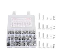 VEVOR Kit Assortimento di Bulloni Dadi da 720 pezzi, Viti Imperiali e Rondelle Piatte, Acciaio Inox 6-32, 8-32, 10-24, 1/4-20, Kit di Viti Dadi Assemblaggio per Mobili Attrezzature, Fai da te