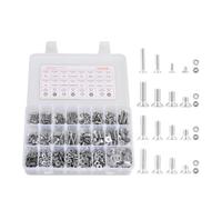 VEVOR Kit Assortimento di Bulloni Dadi da 720 pezzi, Viti Imperiali e Rondelle Piatte, Acciaio Inox 6-32, 8-32, 10-24, 1/4-20, Kit di Viti Dadi Assemblaggio per Mobili Attrezzature, Fai da te