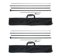 VEVOR Kit Asta Portabandiera da 2 Pezzi 498,5 cm con Picchetti da Terra e Borsa per il Trasporto (Bandiera non Inclusa)Asta Portabandiera per Segnaletica Aziendale, Asta Portabandiera all'Aperto