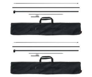 VEVOR Kit Asta Portabandiera da 2 Pezzi da 388,5 cm con Picchetti da Terra e Borsa per il Trasporto (Bandiera non Inclusa)Asta Portabandiera per Segnaletica Aziendale, Asta Portabandiera all'Aperto