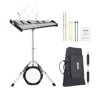 VEVOR Kit Campana Xilofono Glockenspiel a 30 Note, Strumento a Percussione Professionale con Mazze, Bacchette, Leggio, Pad 203 mm, Supporto Regolabile e Borsa per il Trasporto per Studenti e Adulti