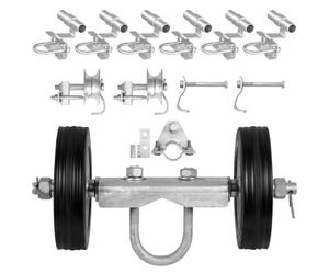 VEVOR Kit Cancello Scorrevole, Kit Ferramenta per Cancello Scorrevole 6 Pollici, Kit Supporto Ruota per Cancello Scorrevole per Telai di Porte Binario Rullo Guida per Cancello Scorrevole, 600 Libbre