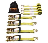 VEVOR Set Cinghie di Tensione Cricchetto 4 Ganci di Fissaggio Carico max. 2268kg