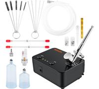 VEVOR Kit Compressore a Doppia Azione con Penna di Aerografo 0.3 mm e Accessori