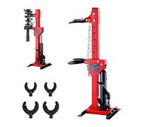 VEVOR Kit Compressore a Molla Ammortizzatore Idraulico per Auto Corsa da 320mm, Kit di Strumenti Compressore a Molla Cilindro Idraulico 4,5T con Pedale per Rimozione Molle di Sospensione per Auto SUV