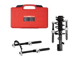 VEVOR Kit Compressore a Molla Ammortizzatore per Auto 1,2T Corsa 280mm, Kit di Strumenti Compressore a Molla 2 Pezzi in Acciaio con Valigetta Portatile per Rimozione Molle di Sospensione per Auto SUV