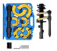 VEVOR Kit Compressore a Molla Ammortizzatore per Auto capacità Max. 4,5 Tonnellate in Acciaio 45#, Kit di Compressore a Molla 3 Pezzi Valigetta Portatile Rimozione Molle di Sospensione per Auto SUV