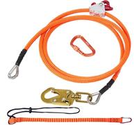 VEVOR Kit Corda Arrampicata Nucleo in Filo Acciaio Diametro 12,7 mm Kit Flipline 3,05m per Arrampicata Gancio a Scatto in Lega di Acciaio Moschettone in Lega di Alluminio Tensione Rottura 35,7 KN