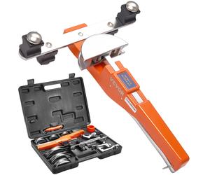 VEVOR Kit Curvatubi a Cricchetti Pieghevole 90° con 7 Matrici Piegatrice Ø6-22mm