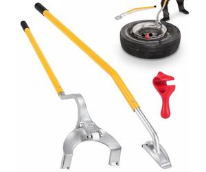 VEVOR Kit di Attrezzi 3 Pz Smontagomme Manuale per Autocarro ATV Pneumatici Dimensioni Compatibili 571 - 622 mm, Kit di Stallonatore Manuale per Pneumatici da Garage Officina Fai-da-te Colore Giallo