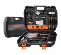 VEVOR Kit di Attrezzi 96 Pezzi, Set di Attrezzi Manuali Generali per Casa, con Cacciavite a Batteria, Custodia per Attrezzi, per Manutenzione Domestica, Progetti Fai da Te, Riparazione Automobili