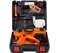 VEVOR Kit di Attrezzi per Martinetto Idraulico Sollevatore per Riparazione dell'Auto Veicolo Carico Massimo 5 Tonnellate Corrente CC 12V 180W 15A Pressione 10bar, Cassetta di Attrezzi per Martinetto