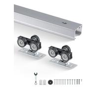 VEVOR Kit di Binari per Porte Scorrevoli a Scomparsa, per Impieghi Gravosi 1441 mm, Set di Binari e Ferramenta per Porte a Scomparsa di Qualità Commerciale per Porte Singole Larghe 610-762 mm