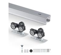 VEVOR Kit di Binari per Porte Scorrevoli a Scomparsa, per Impieghi Gravosi 1441 mm, Set di Binari e Ferramenta per Porte a Scomparsa di Qualità Commerciale per Porte Singole Larghe 610-762 mm
