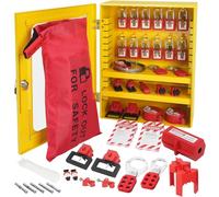 VEVOR Kit di Etichettatura per Blocco Elettrico 59 Pezzi, Stazioni di Etichettatura per Blocco di Sicurezza PCS con Lucchetti, Fermagli, Etichette, Fascette, Blocco Prese, Blocco Cavi, Borsa di Blocco