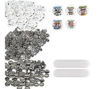 VEVOR Kit di Bottoni Badge Spille Personalizzate in Metallo Plastica Diametro 25mm 500 Pezzi Totale per Macchina Manuale di Fustellatrice per Badge Spille, Accessori di Badge Spille Fai-da-Te 500Pz