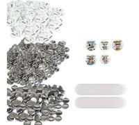 VEVOR Kit di Bottoni Badge Spille Personalizzate in Metallo Plastica Diametro 25mm 500 Pezzi Totale, Accessori di Badge Spille 500Pz, SOLO ACCESSORI SENZA MACCHINA