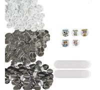 VEVOR Kit di Bottoni Badge Spille Personalizzate in Metallo Plastica Diametro 32mm 500 Pezzi Totale per Macchina Manuale di Fustellatrice per Badge Spille, Accessori di Badge Spille Fai-da-Te 500Pz