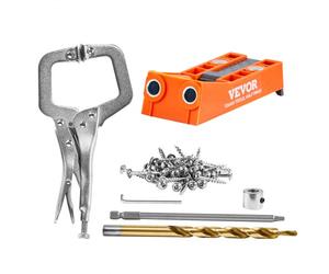 VEVOR Kit di Dime per Fori a Tasca 50 Pezzi con Punta Quadrata Morsetti a Forma di C, Set per Dima per Foratura Angolare Lavorazione Carpentieri, Set per Dima per Fori a Tasca 0,75kg in Nylon 50 Viti