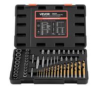 VEVOR Kit di Estrattori per Viti Rotte 54 pezzi Kit di Strumento per Rimozione di Dadi Danneggiati Arrotondati, Utensili per Riparazioni Domestiche da Officina Materiale in Acciaio Cr-Mo