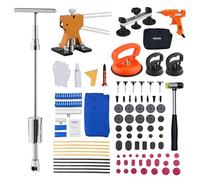 VEVOR Kit di Estrazione Ammaccature, Rimozione Senza Vernice 100 Pezzi con Sollevatore Dorato, Estrattore a Ponte, Barra a T con Martello Scorrevole, Riparazione di Porte di Frigoriferi e Auto