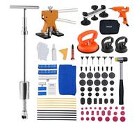 VEVOR Kit di Estrazione Ammaccature, Rimozione Senza Vernice 100 pezzi con Sollevatore Dorato, Estrattore a Ponte, Barra a T con Martello Scorrevole, Riparazione di Porte di Frigoriferi e Auto