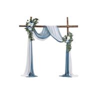 VEVOR Kit di Fiori Artificiali per Arco Nuziale, Fiori Blu per Arco Nuziale con Kit di Tende, 2 Pezzi Composizione Floreale, 2 Pezzo Tende Trasparenti, per Bouquet Cerimonia Sfondo Ricevimento