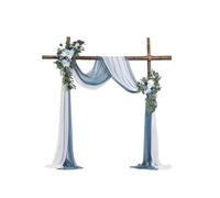 VEVOR Kit di Fiori Artificiali per Arco Nuziale, Fiori Blu per Arco Nuziale con Kit di Tende, 2 Pezzi Composizione Floreale, 2 Pezzo Tende Trasparenti, per Bouquet Cerimonia Sfondo Ricevimento