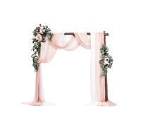 VEVOR Kit di Fiori Artificiali per Arco Nuziale, Fiori Rosa per Arco Nuziale con Kit di Tende, 2 Pezzi Composizione Floreale, 3 Pezzo Tende Trasparenti, per Bouquet Cerimonia Sfondo Ricevimento