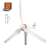 VEVOR Kit di Generatore Eolico 12V Generatore a Trifase 400W, con Controller di Ricarica MPPT e 3 Pale in Nylon, Uso nella Ricarica per Il Monitoraggio Domestico, Camper, Barche e Altro Uso Domestico