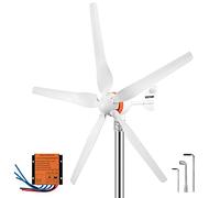 VEVOR Kit di Generatore Eolico Generatore 12V/24V(Auto) con Controllo di Ricarica MPPT a Trifase 200W a 5 Pale, Uso nella Ricarica per Il Monitoraggio Domestico, Camper, Barche e Altro Uso Domestico