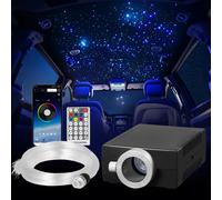 VEVOR Kit di Luci in Fibra Ottica a Stella 150 Pezzi 16 W RGBW LED Fibra Ottica